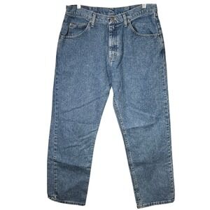 Wrangler Mens Relaxed Fit‎ Jeans Size 34x30 Blue Denim Classic Everyday Pants
